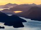 Overview of mountains and water near Sitka, Alaska. Art Print